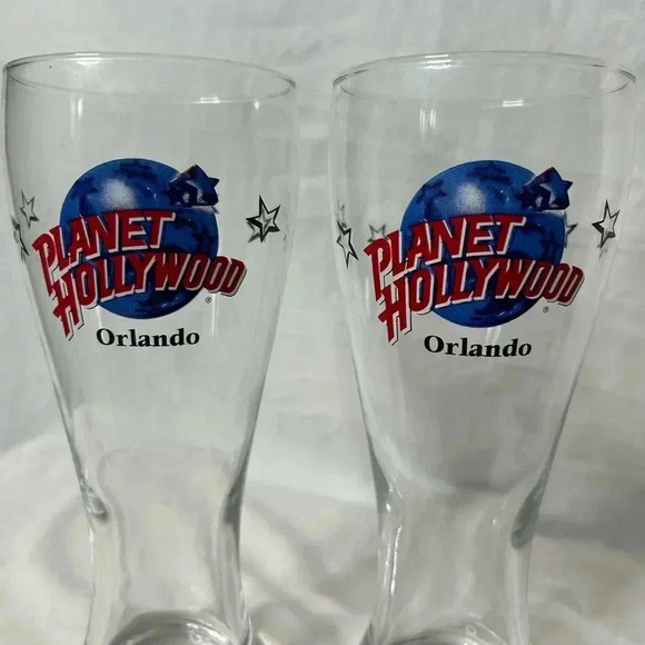 Planet Hollywood, Orlando pair of‎ pilsner glasses - Picture 1 of 6